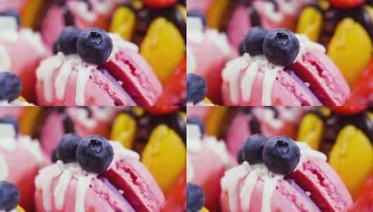 马卡龙 蛋糕 甜点 可爱 甜品高清在线视频素材下载