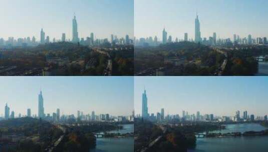 海市蜃楼般的南京城高清在线视频素材下载