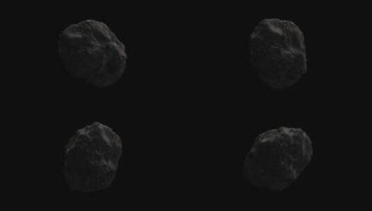 小行星陨石旋转-2-侧面高清在线视频素材下载