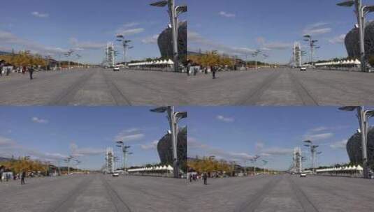 推出镜头北京玲珑塔及广场高清在线视频素材下载