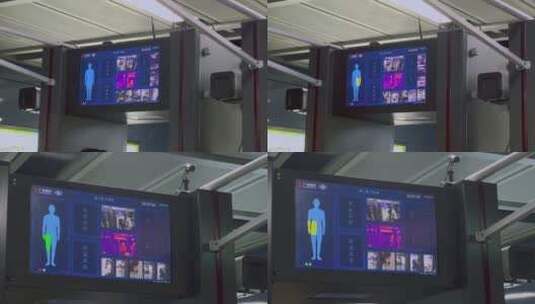 广州地铁热成像红外线体温检测仪器设备高清在线视频素材下载