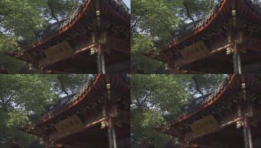 杭州吴山景区中兴东岳庙高清在线视频素材下载