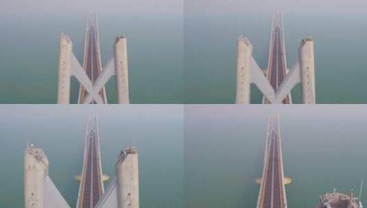 港珠澳大桥 青州航道桥高清在线视频素材下载