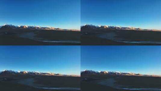 西藏高原蓝天大景航拍高清在线视频素材下载