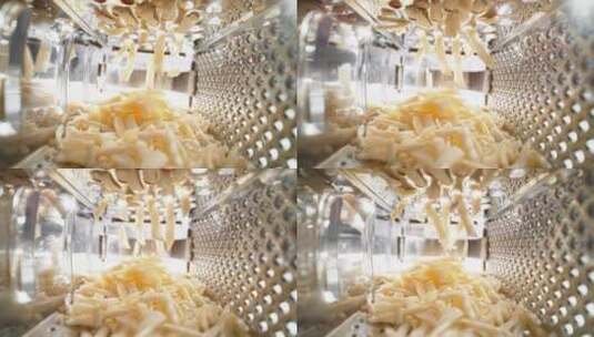 奶酪磨碎机特写高清在线视频素材下载