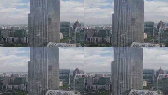 蓝天白云下的广州航拍高清在线视频素材下载