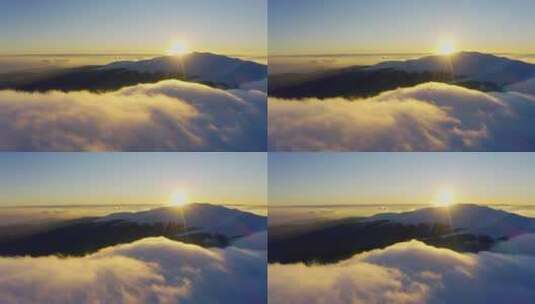 山顶的太阳高清在线视频素材下载