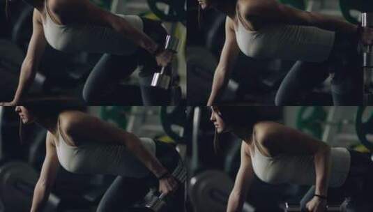 健身房锻炼的女人高清在线视频素材下载