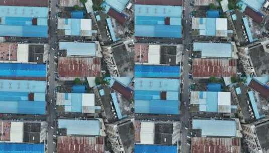 广州番禺区厂房俯拍高清在线视频素材下载