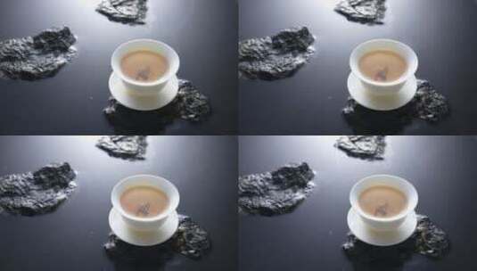 水面上的茶杯高清在线视频素材下载