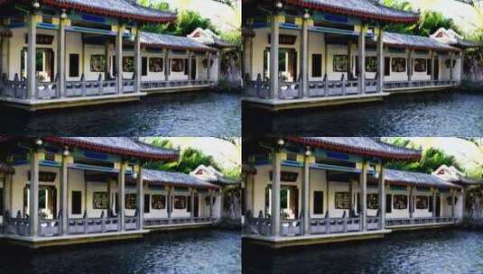 济南市趵突泉景区游客旅游视角实拍4K视频高清在线视频素材下载