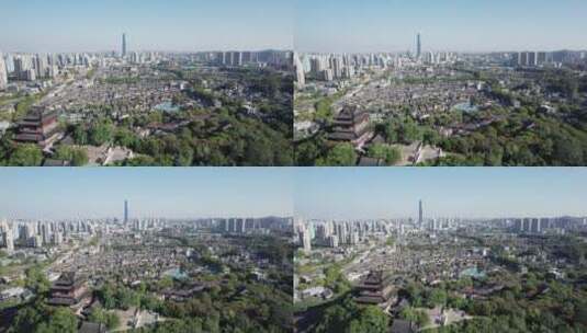 4k 航拍江苏镇江城市风貌高清在线视频素材下载
