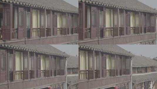 古镇窗户阁楼古建筑8k原视频Log2素材高清在线视频素材下载