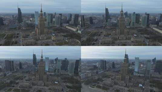 商业摩天大楼的鸟瞰高清在线视频素材下载