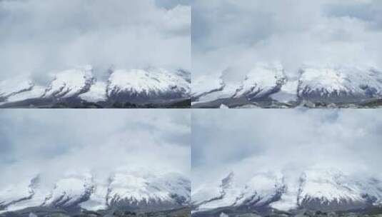 雪山白天延时 云层高清在线视频素材下载