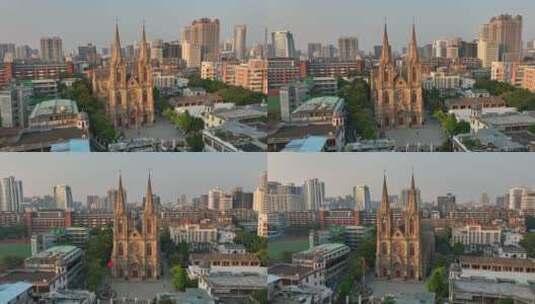 广州圣心大教堂高清在线视频素材下载