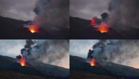 火山 火山爆发 喷发高清在线视频素材下载