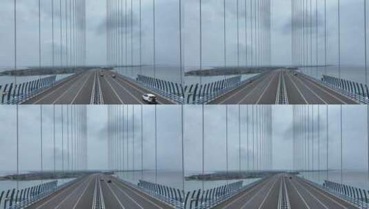 斜拉桥海文大桥航拍高清在线视频素材下载