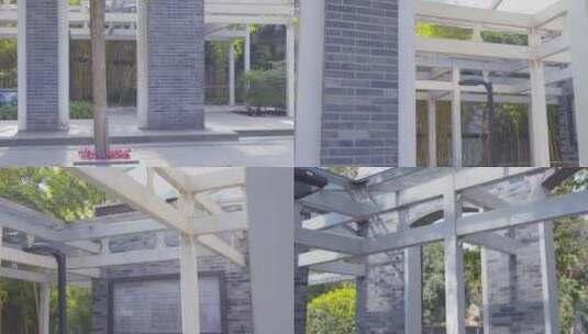 轻钢框架简约结构阳光房高清在线视频素材下载