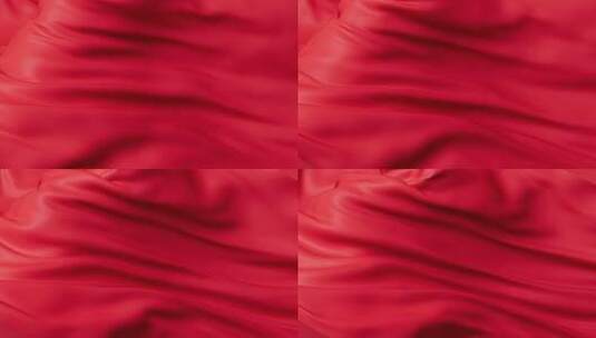 流动飘舞的红色布料3D渲染高清在线视频素材下载