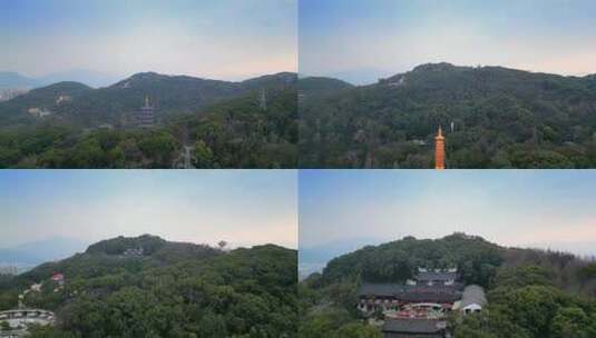 浙江省温州市景山公园航拍风光高清在线视频素材下载