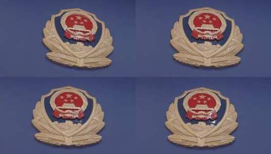 公安局徽章标志高清在线视频素材下载