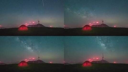 4k星空露营背景延时高清在线视频素材下载