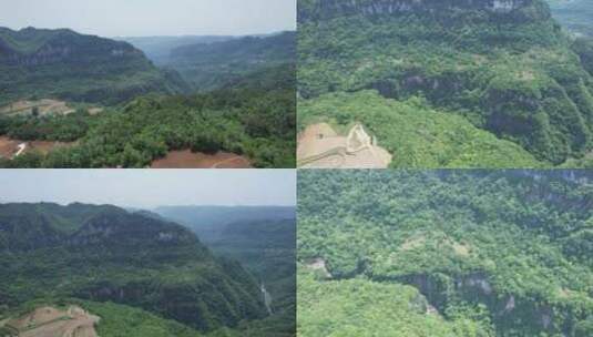 自然宜昌三峡大瀑布壮丽风光地貌航拍视频高清在线视频素材下载