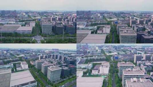4k 航拍上海浦东新区工业园高清在线视频素材下载