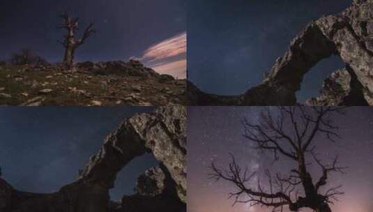 延时摄影 星轨星空星光合集 自然景观4高清在线视频素材下载