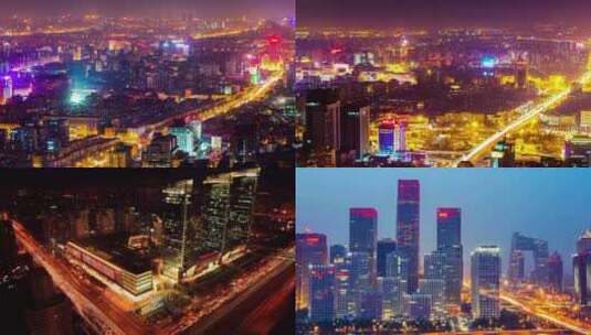 北京夜景延时逐格镜头一组高清在线视频素材下载