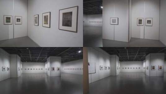 画展 艺术 空间 版画 美术馆 油画高清在线视频素材下载