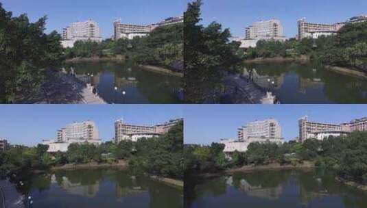 重庆工商大学校园风光高清在线视频素材下载