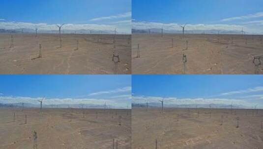 高原上的风力发电机高清在线视频素材下载