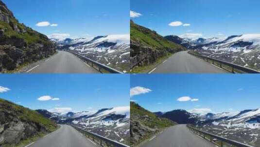 在挪威的路上开车高清在线视频素材下载