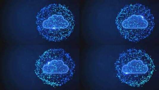 云计算网络安全数字数据技术网络连接全球。高清在线视频素材下载