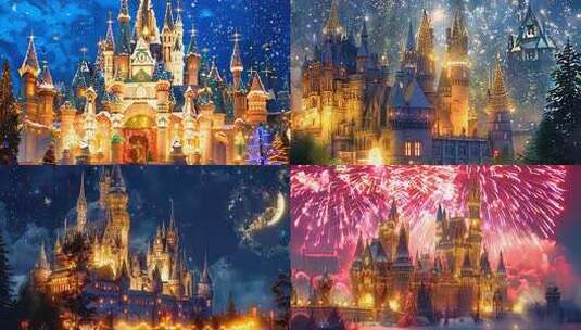 魔法城堡 童话世界里的故事 欧洲传说片头高清在线视频素材下载