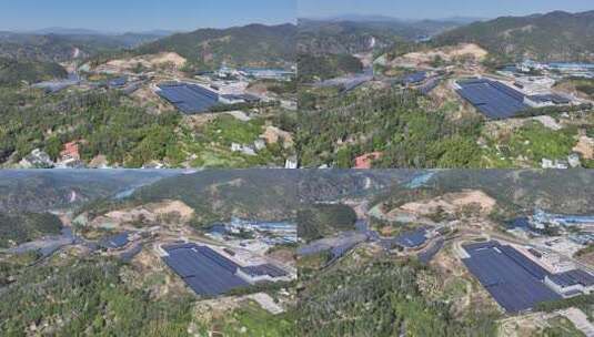 中国广东省梅县区雁洋镇光伏发电站高清在线视频素材下载