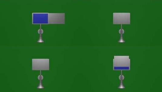 无限循环自动抽拉展现的蓝屏广告牌绿幕素材高清在线视频素材下载