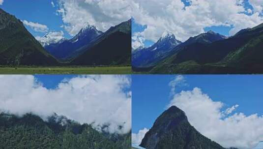 雪山自然风光全景高清在线视频素材下载