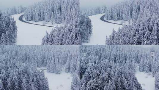 重庆武隆仙女山雪景高清在线视频素材下载