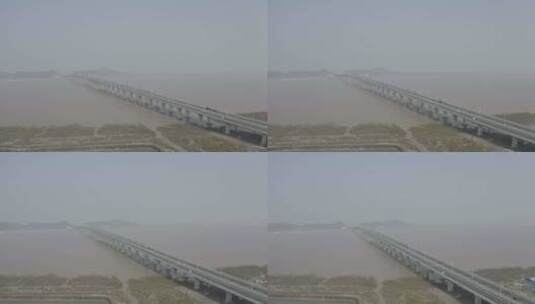三门湾大桥高清在线视频素材下载