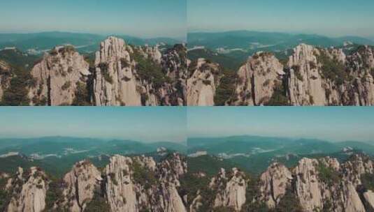 人们在山顶上欣赏山脉的景色高清在线视频素材下载