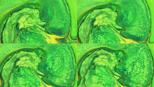 绿色颜料混合高清在线视频素材下载