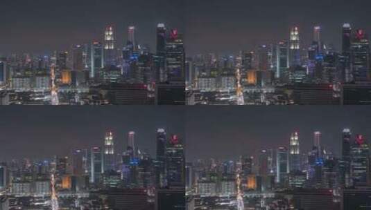 延时拍摄美丽的城市夜景高清在线视频素材下载