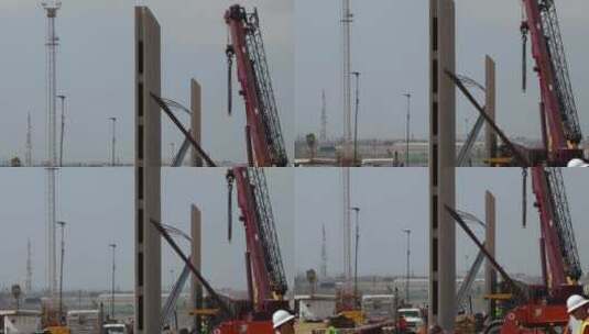 美国边境城的建造工程高清在线视频素材下载