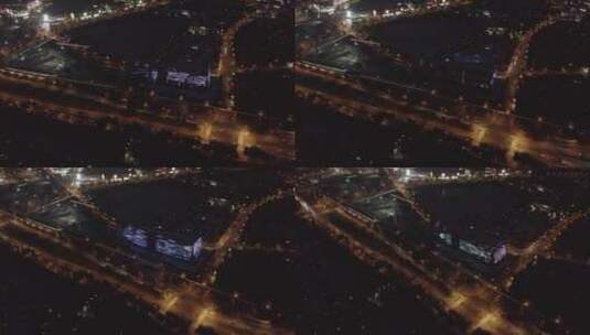 城市夜景地铁墙面霓虹灯光繁华效果展示高清在线视频素材下载