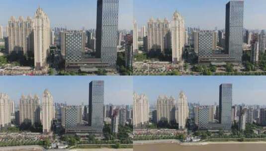 武汉城市宣传片高楼建筑航拍高清在线视频素材下载