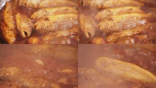 【镜头合集】贴饼子熬小鱼高清在线视频素材下载