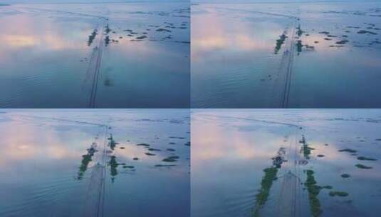 水上公路 天空之境高清在线视频素材下载